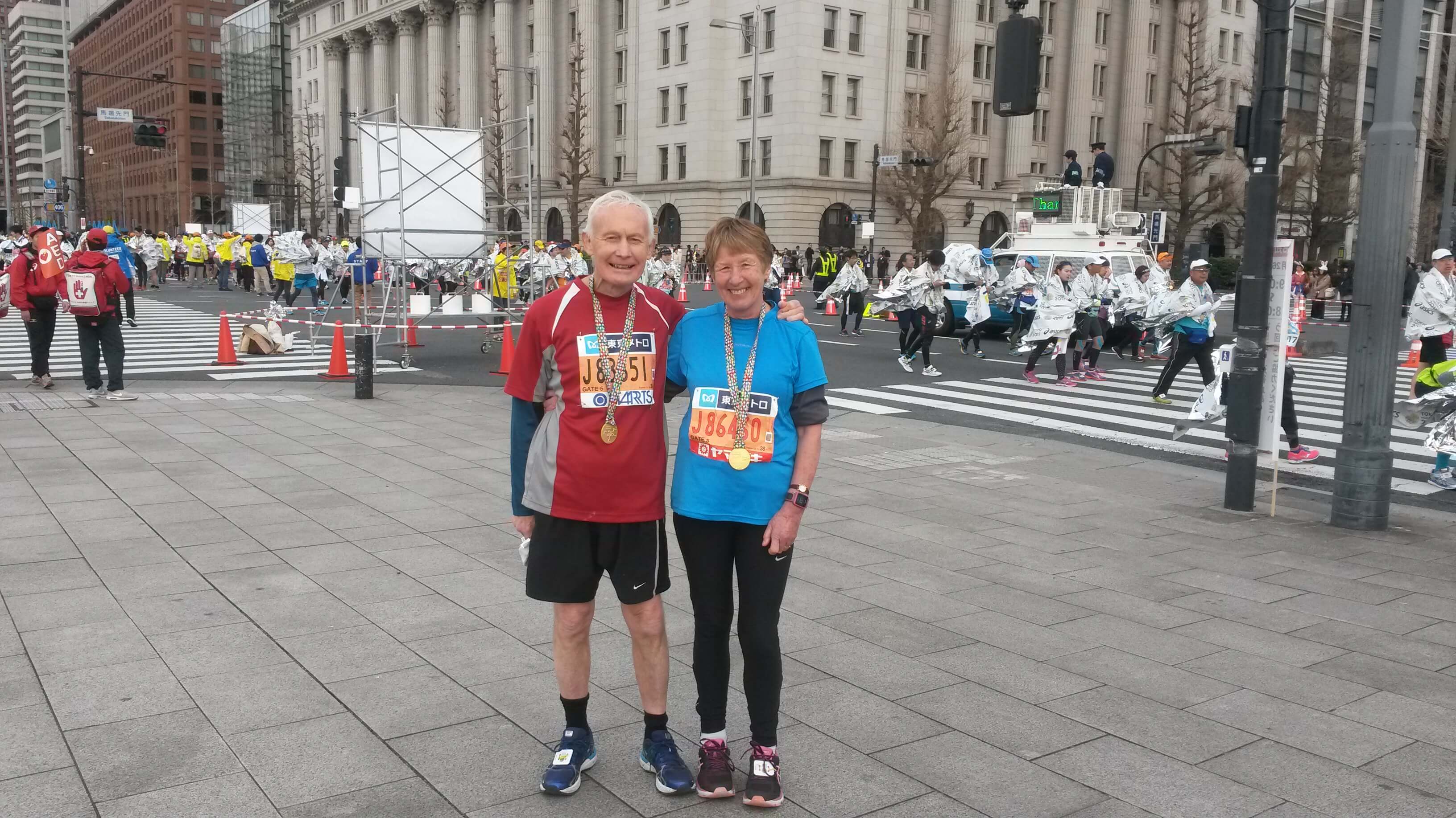 Tokyo Marathon 2017 with medals